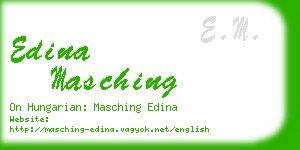 edina masching business card